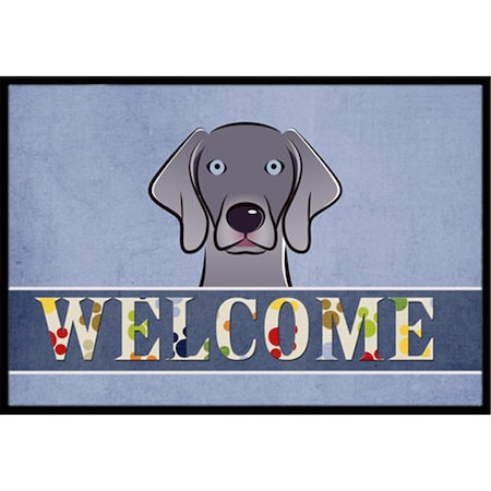 Carolines Treasures Weimaraner Welcome Indoor & Outdoor Mat, 18 x 27 in. CA77365